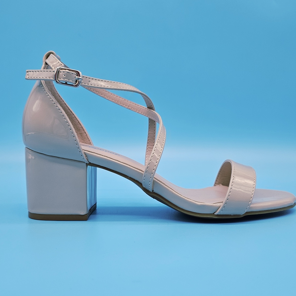 Women's Strappy Block Heel Sandals - Light Beige